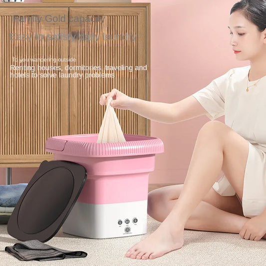 Compact Folding Clothes Washer: Space-Saving Laundry Solution for Students, Apartments & More